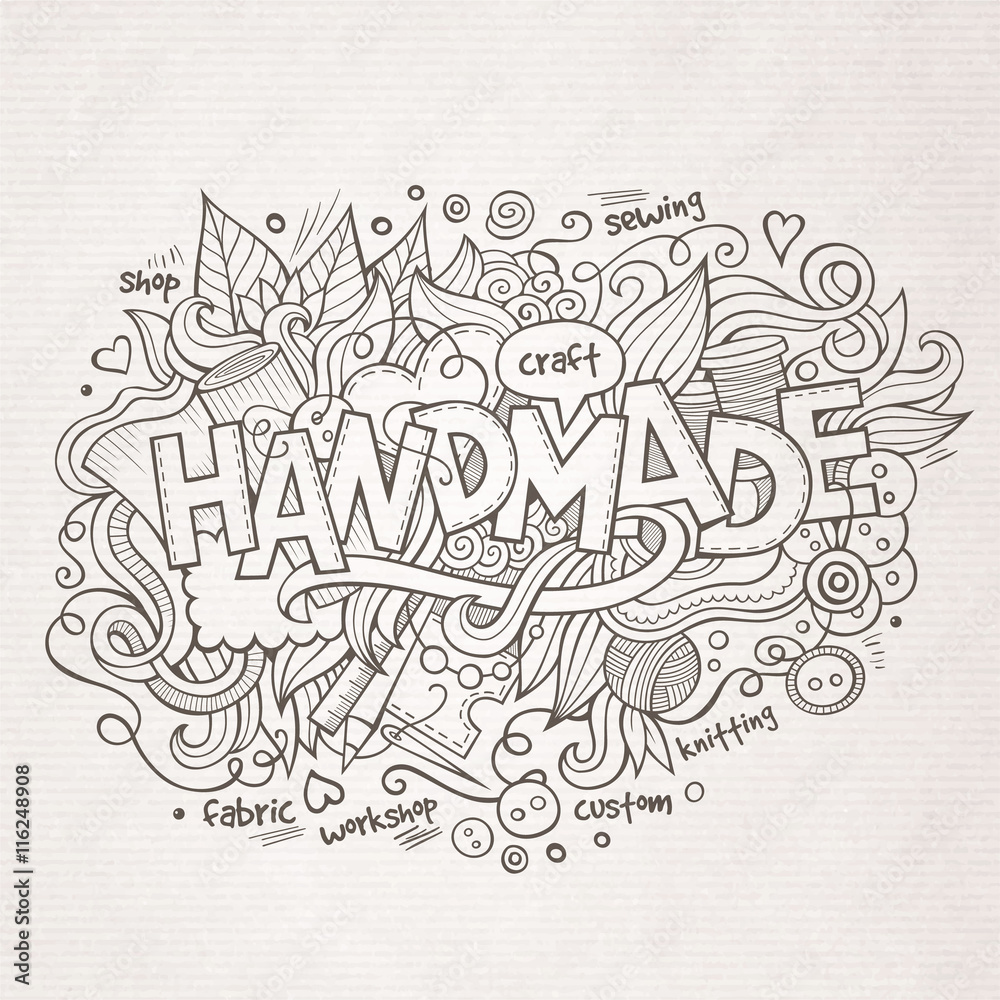 Handmade hand lettering and doodles elements Handmade hand lettering and doodles elements