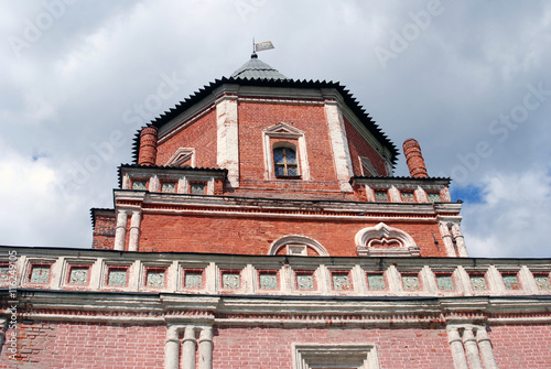 The Estate Of The Romanovs In Izmailovo recreation park and manor, Moscow, Russia. Bridge tower.