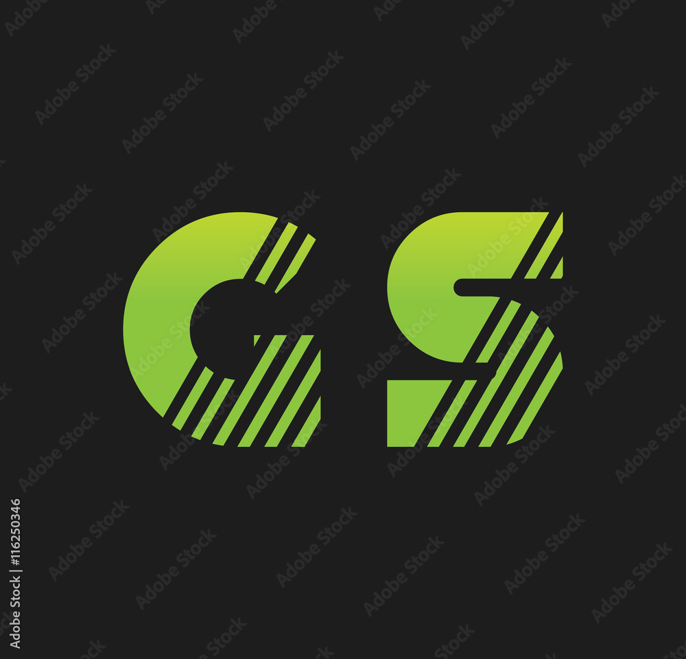 gs initial green with strip gs initial green with strip