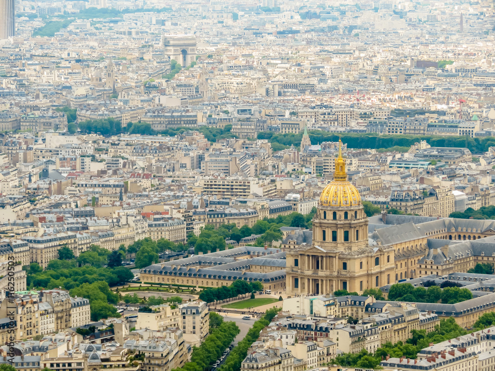Aerial view of Paris city, France