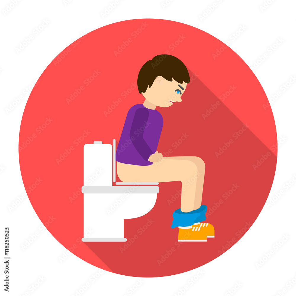Diarrhea icon cartoon. Single sick icon from the big ill, disease set.  Stock Vector | Adobe Stock