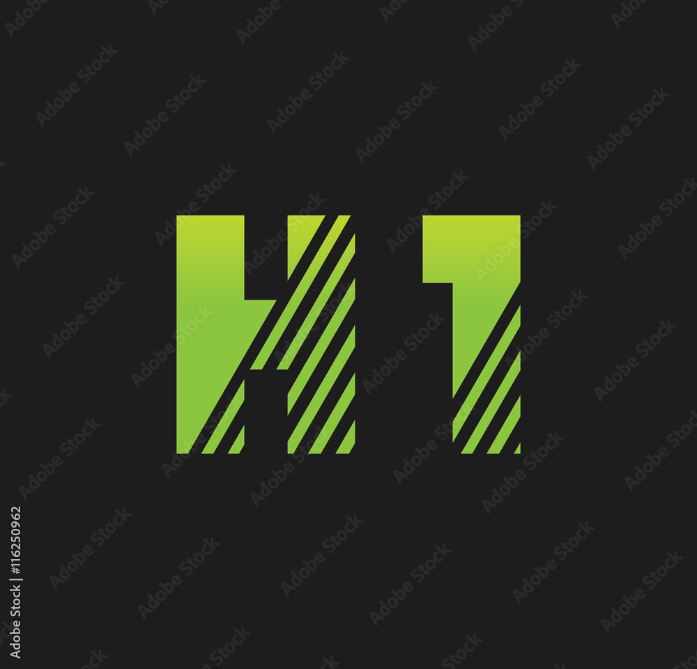 h1 initial green with strip
