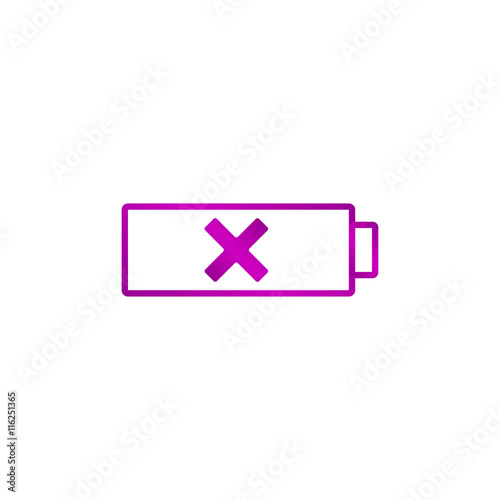 Battery icon. Flat design style.