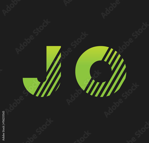 jo initial green with strip