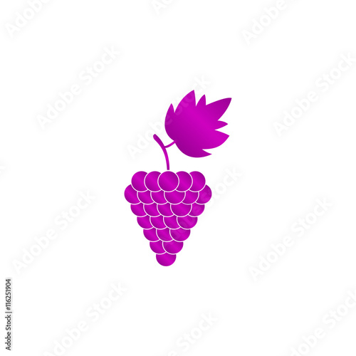 grapes icon. Flat design style.