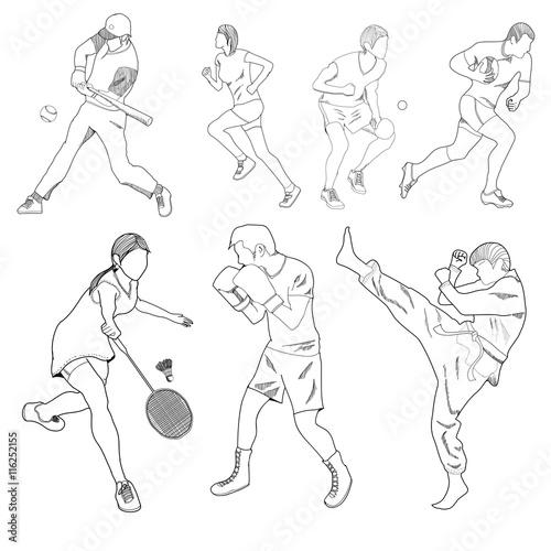 Drawing of sport element