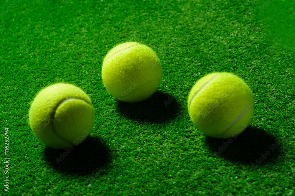 set of tennis balls