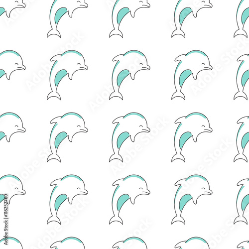 Sea seamless pattern