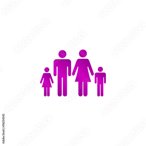 family icon. Flat design style eps 10.