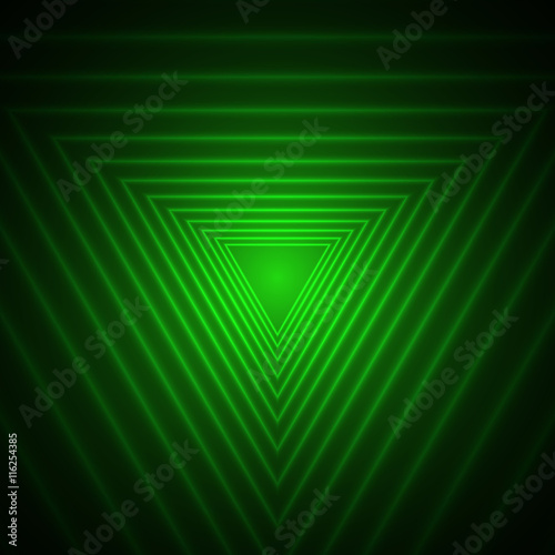 Triangle Border with Light Effects. Vector illustration. Geometrical background with triangles