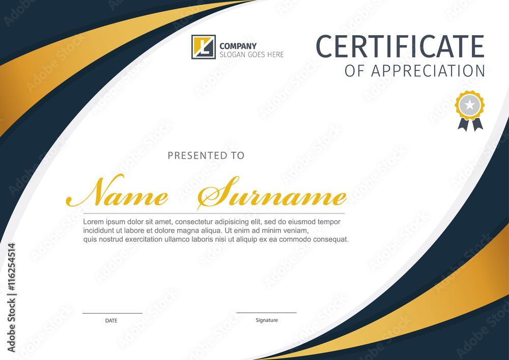 Obraz premium Vector template for certificate,modern diploma