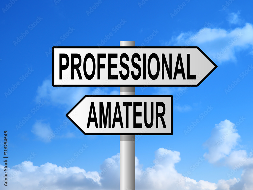 Professional Amateur Signpost Professional Amateur Signpost