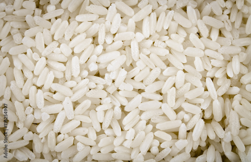 Boiled white rice basmati, background texture, cooked food