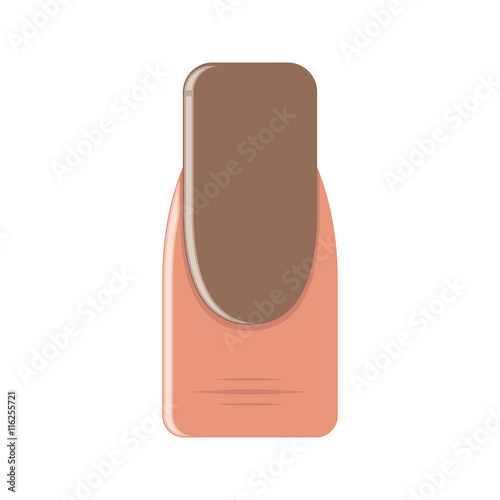 Nail cartoon vector icon. Flat vector illustration isolated