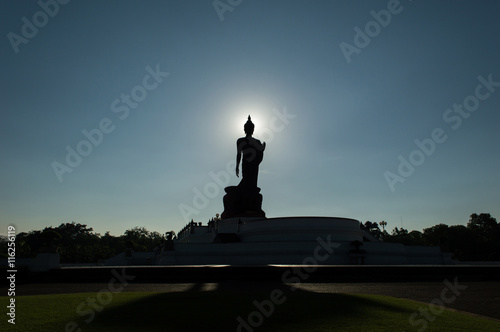 Silhouette Buddha Statue at Phutthamonthon Phutthamonthon Road l