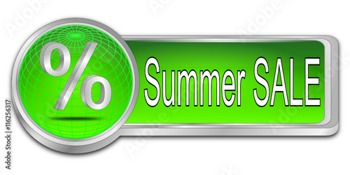 Summer Sale Button - 3D illustration