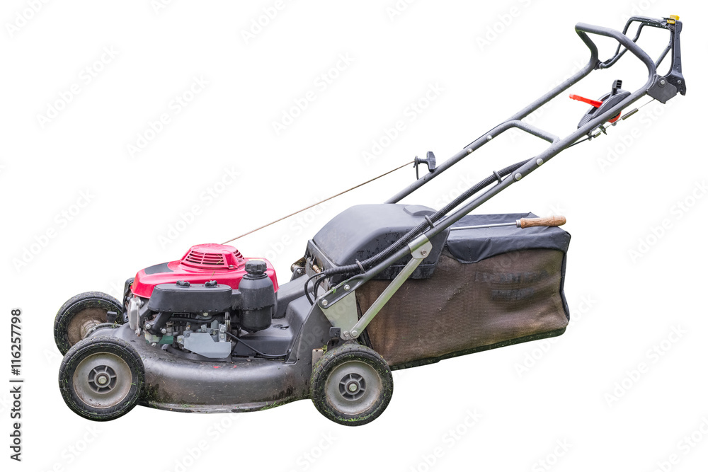 lawn mower isolated on a white background lawn mower isolated on a white background