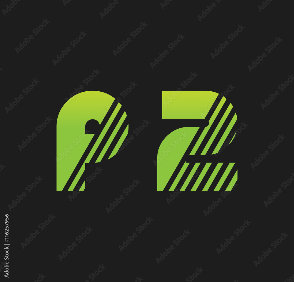 p2 initial green with strip p2 initial green with strip