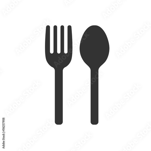 Fork and spoon icon. Restaurant, cafe symbol.