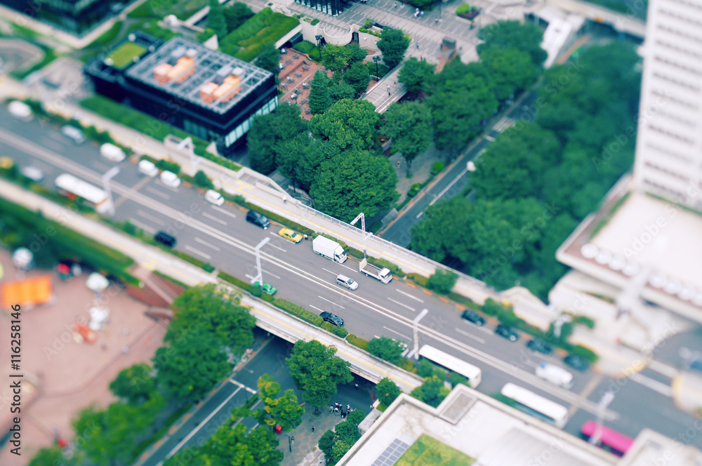 Obraz premium Tilt Shift shinjuku road