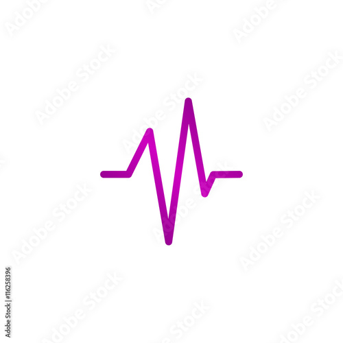 Heart beat, Cardiogram, Medical icon - Vector
