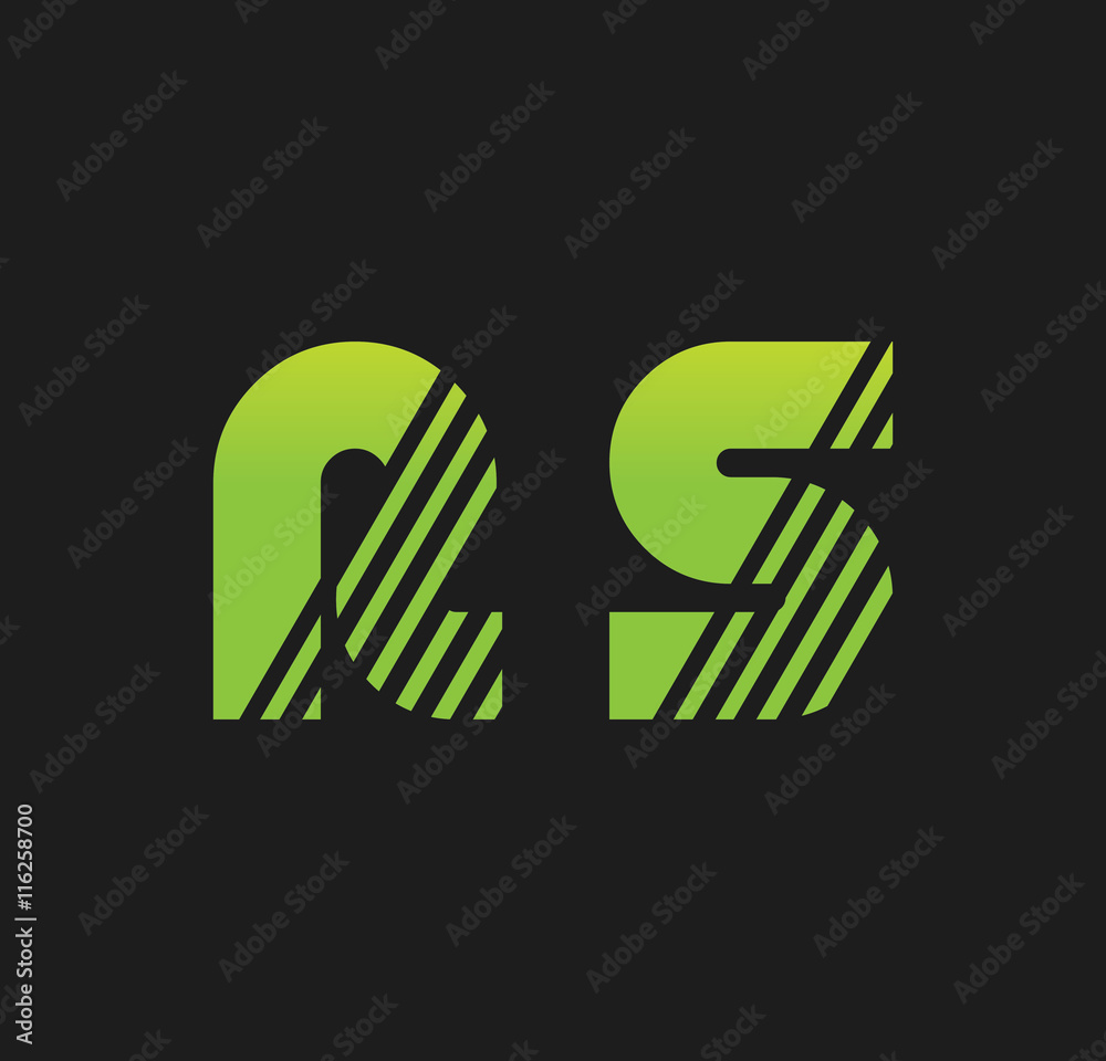 rs initial green with strip rs initial green with strip