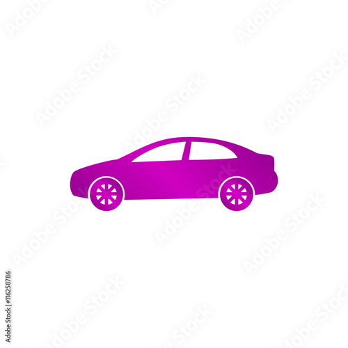 Car icon. Flat design style