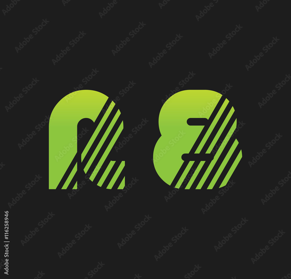 r8 initial green with strip r8 initial green with strip