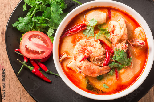 tom yum goong Interesting cuisine of Thailand.