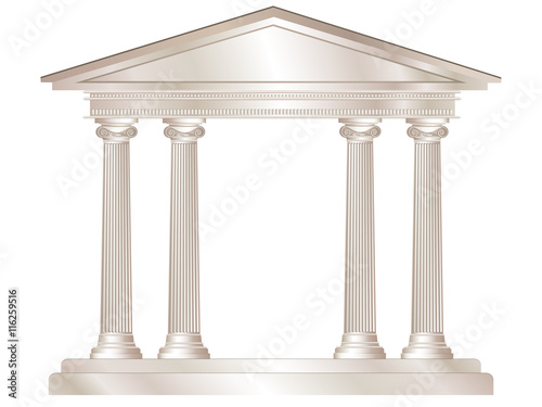 A vector illustration of a classical style white marble temple. EPS10 vector format photo