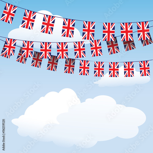 Union Jack bunting flags