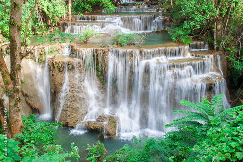 waterfall in Thailand ,Kanjanaburi (Huay Mae Kamin)
