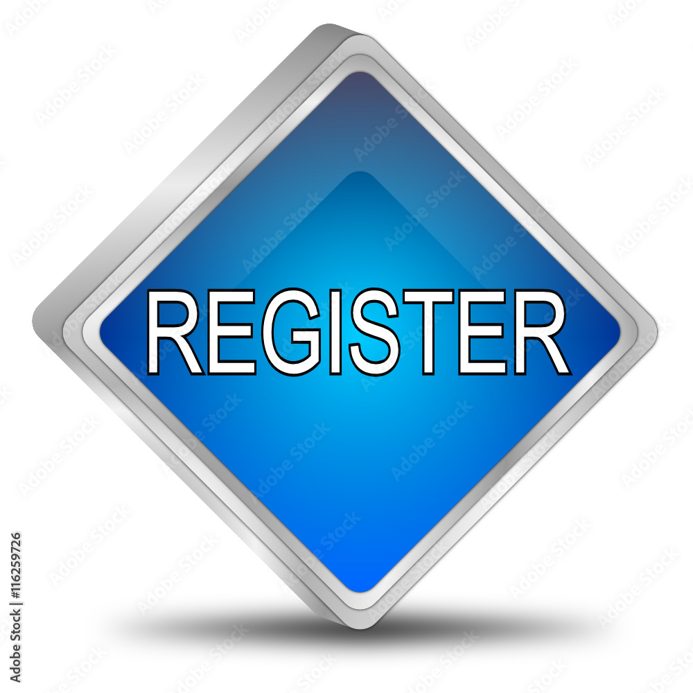 Register Button - 3D illustration Register Button - 3D illustration