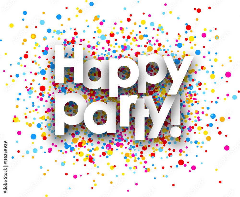 Happy party paper background. Happy party paper background.