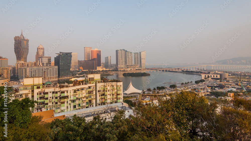 Holiday in Macao -  Macau town sunset view