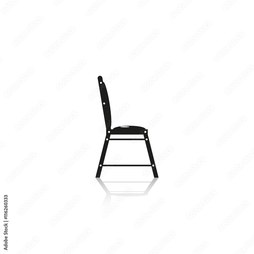 Kitchen chair. Vector icon.