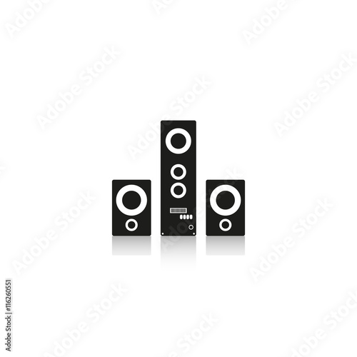 Speaker system. Vector icon.