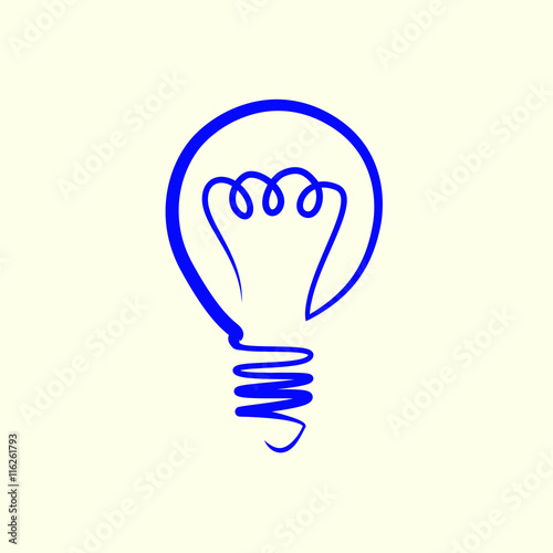 Lightbulb line scetch