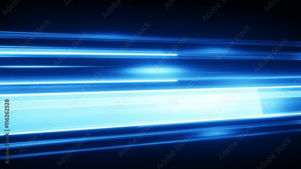 Blue light streaks with motion blur. Seamless loop animation. Computer generated abstract modern background 4k (4096x2304)
