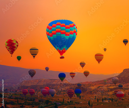landscape Balloons Silhouette Sunrise