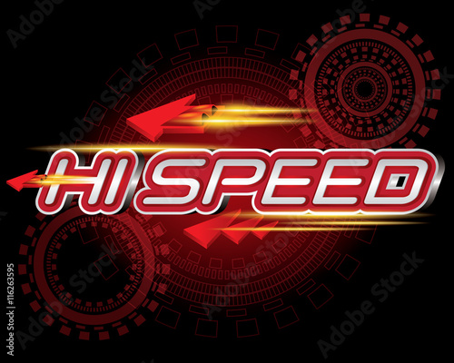 Hi Speed Concept vector