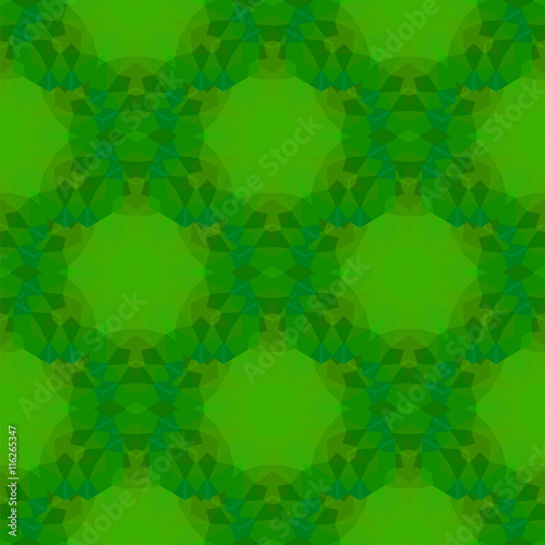 Green Seamless Polygonal Pattern. Abstract Geometric Background