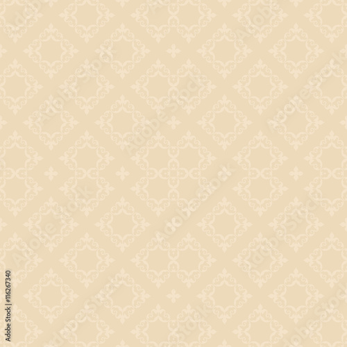 light beige seamless pattern with rhombuses - vector background