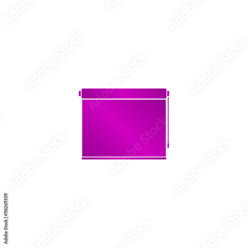 Louvers rolls sign icon. Window blinds or jalousie symbol. Circle flat button with shadow.