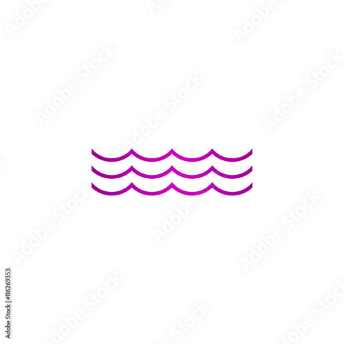 Wave icon vector
