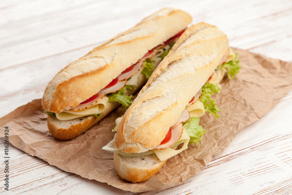 Panini grilled sandwich Stock Photo Adobe Stock