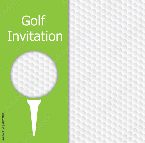 Golf invitation graphic design