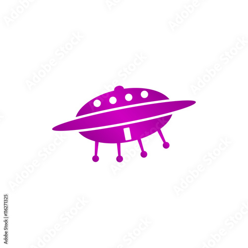 UFO icon. Flat