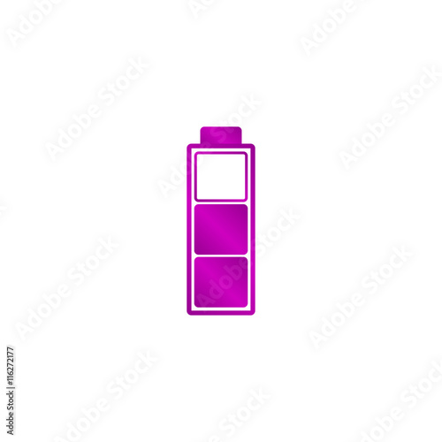 Battery icon. Flat design style.