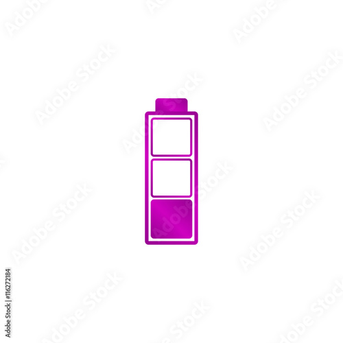 Battery icon. Flat design style.